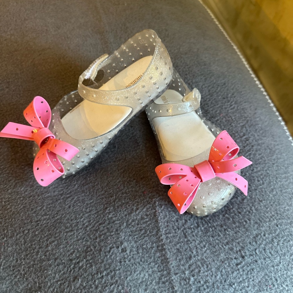 Mini Melissa jelly Shoes with Pink Bows